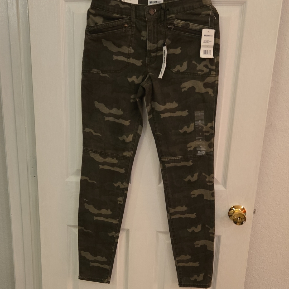 William Rast Green Camouflage Cargo Pants